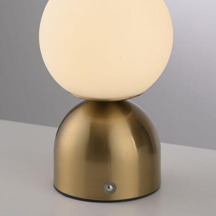 JUST LIGHT Kolekce Schöner Wohnen LED bateriové stolní svítidlo RUDI, zlaté, přes USB 3000-6000K