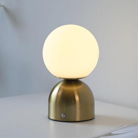 JUST LIGHT Kolekce Schöner Wohnen LED bateriové stolní svítidlo RUDI, zlaté, přes USB 3000-6000K