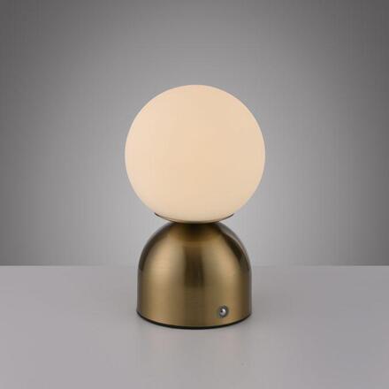 JUST LIGHT Kolekce Schöner Wohnen LED bateriové stolní svítidlo RUDI, zlaté, přes USB 3000-6000K