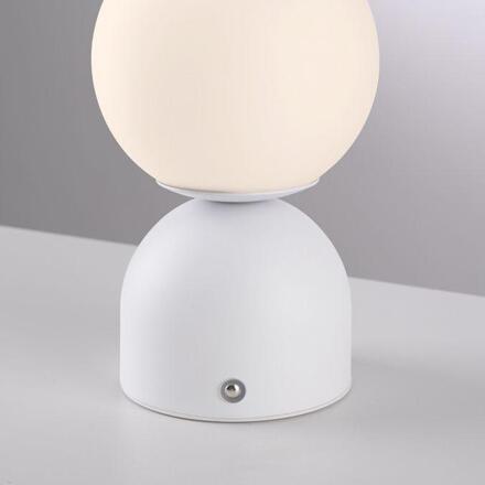 JUST LIGHT Kolekce Schöner Wohnen LED bateriové stolní svítidlo RUDI, bílé, přes USB 3000-6000K