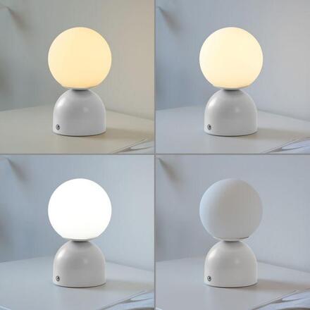 JUST LIGHT Kolekce Schöner Wohnen LED bateriové stolní svítidlo RUDI, bílé, přes USB 3000-6000K