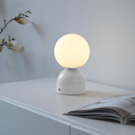 JUST LIGHT Kolekce Schöner Wohnen LED bateriové stolní svítidlo RUDI, bílé, přes USB 3000-6000K