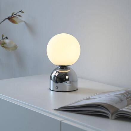 JUST LIGHT Kolekce Schöner Wohnen LED bateriové stolní svítidlo RUDI, chrom, nabíjecí přes USB 3000-6000K