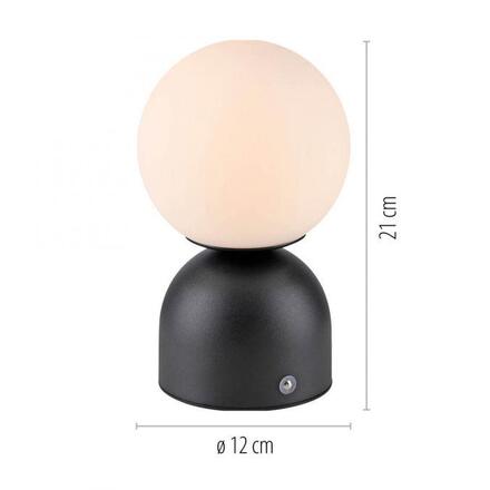 JUST LIGHT Kolekce Schöner Wohnen LED bateriové stolní svítidlo RUDI, černé, přes USB 3000-6000K