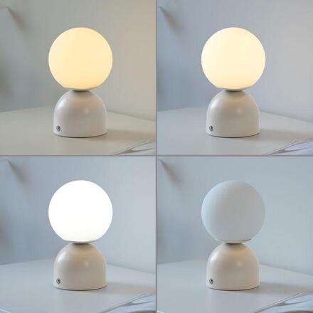 JUST LIGHT Kolekce Schöner Wohnen LED bateriové stolní svítidlo RUDI, písková barva, přes USB 3000-6000K