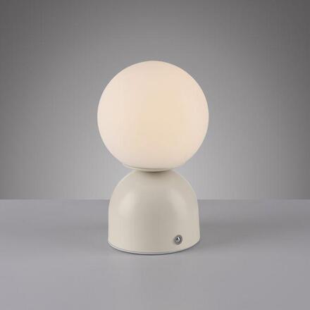 JUST LIGHT Kolekce Schöner Wohnen LED bateriové stolní svítidlo RUDI, písková barva, přes USB 3000-6000K