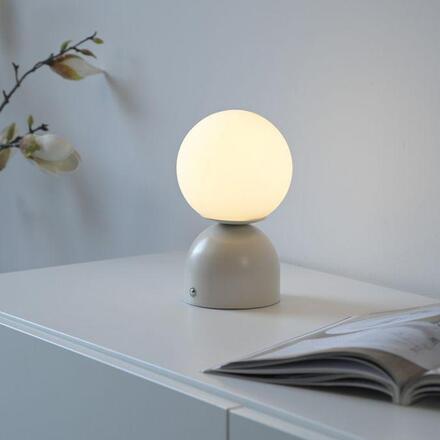 JUST LIGHT Kolekce Schöner Wohnen LED bateriové stolní svítidlo RUDI, písková barva, přes USB 3000-6000K