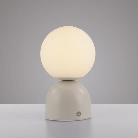 JUST LIGHT Kolekce Schöner Wohnen LED bateriové stolní svítidlo RUDI, písková barva, přes USB 3000-6000K