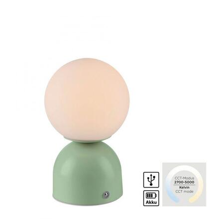 JUST LIGHT Kolekce Schöner Wohnen LED bateriové stolní svítidlo RUDI, inspirováno květy USB 3000-6000K