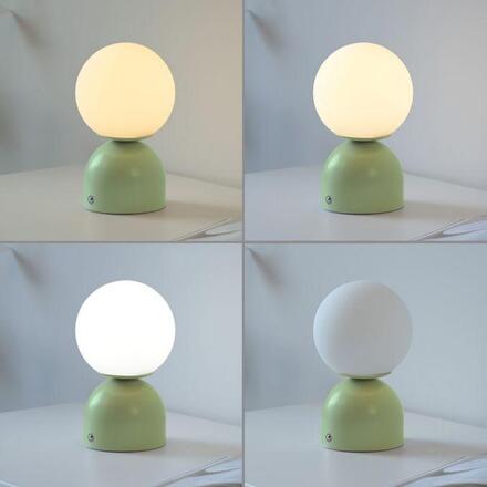 JUST LIGHT Kolekce Schöner Wohnen LED bateriové stolní svítidlo RUDI, inspirováno květy USB 3000-6000K