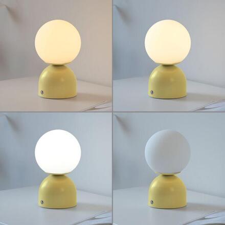 JUST LIGHT Kolekce Schöner Wohnen LED bateriové stolní svítidlo RUDI, inspirováno květy, USB 3000-6000K