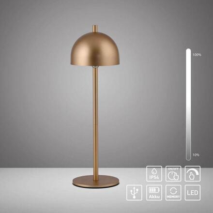 JUST LIGHT Kolekce Schöner Wohnen LED stolní lampa Bellies zlatá barva 3000K