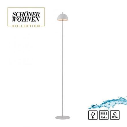 JUST LIGHT Kolekce Schöner Wohnen LED stojací svítidlo na baterie BELLIES, bílé, nabíjecí přes USB 3000K