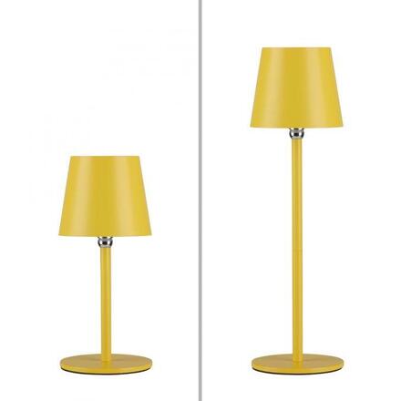 JUST LIGHT Nabíjecí svítidlo na láhev, s přídavnou nohou, žlutá 3000K