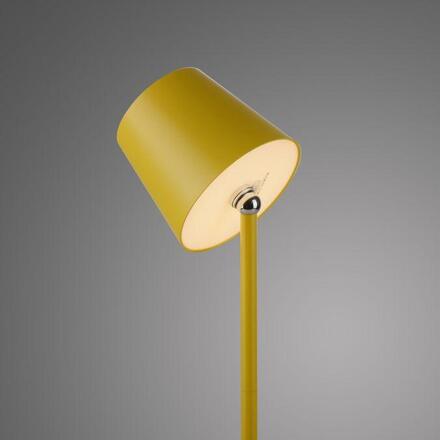 JUST LIGHT Nabíjecí svítidlo na láhev, s přídavnou nohou, žlutá 3000K