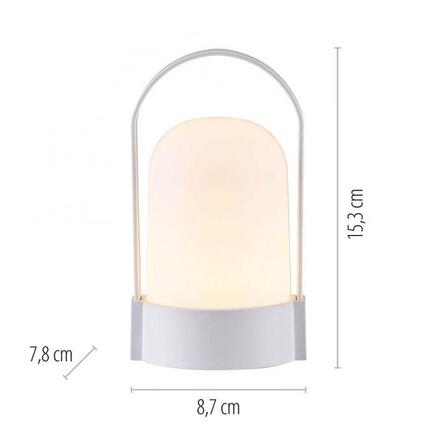 JUST LIGHT LED bateriové svítidlo AKKU-JAN, bílá, 3000K