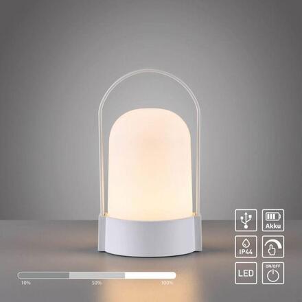 JUST LIGHT LED bateriové svítidlo AKKU-JAN, bílá, 3000K