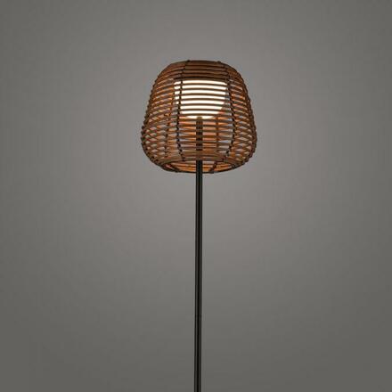 JUST LIGHT LED stojací svítidlo černé na baterie venkovní USB dotykový stmívač 3000K LD 19265-18