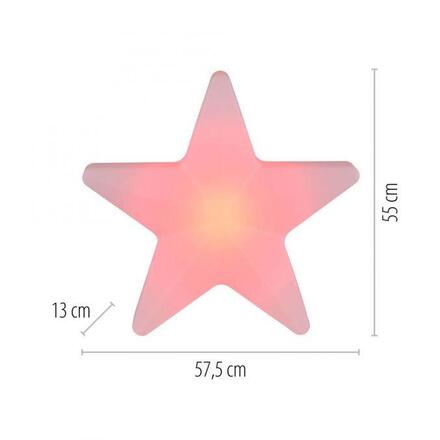 JUST LIGHT LED bateriové svítidlo AKKU-STAR, bílá, velké, venkovní IP44, nabíjecí přes USB RGB/6000K