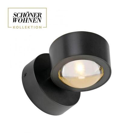 JUST LIGHT Kolekce Schöner Wohnen LED nástěnné svítidlo CHIA, černé, Up- & Downlight 3000K