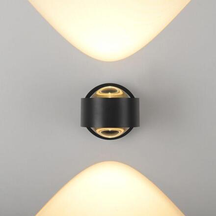 JUST LIGHT Kolekce Schöner Wohnen LED nástěnné svítidlo CHIA, černé, Up- & Downlight 3000K