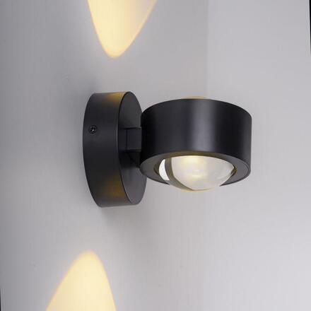 JUST LIGHT Kolekce Schöner Wohnen LED nástěnné svítidlo CHIA, černé, Up- & Downlight 3000K