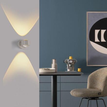 JUST LIGHT Kolekce Schöner Wohnen LED nástěnné svítidlo CHIA, písková barva, Up- & Downlight 3000K