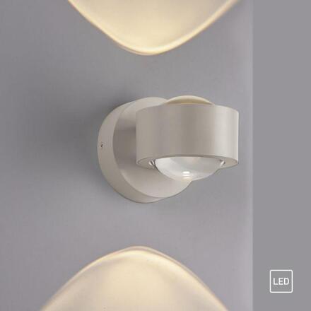 JUST LIGHT Kolekce Schöner Wohnen LED nástěnné svítidlo CHIA, písková barva, Up- & Downlight 3000K