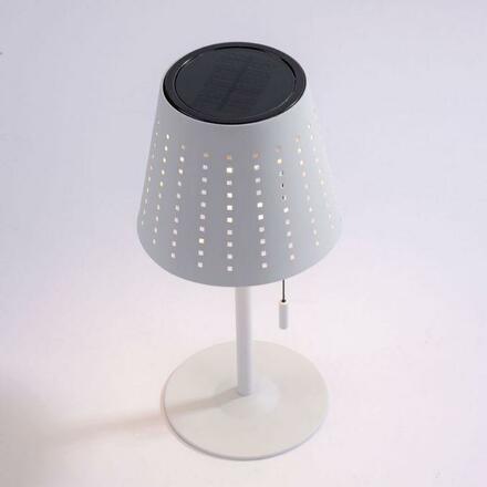 LEUCHTEN DIREKT is JUST LIGHT LED stolní lampa, bílá, stmívatelná, solární, moderní, bez kabelu 3000K