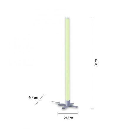 VÝPRODEJ VZORKU LEUCHTEN DIREKT is JUST LIGHT LED stojací svítidlo, stříbrná barva, ideální párty osvětlení, RGB, stmívatelné, dálkový ovladač RGB