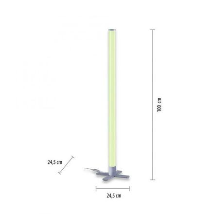 LEUCHTEN DIREKT is JUST LIGHT LED stojací svítidlo, stříbrná barva, ideální párty osvětlení, RGB, stmívatelné, dálkový ovladač RGB