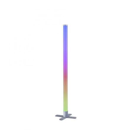 VÝPRODEJ VZORKU LEUCHTEN DIREKT is JUST LIGHT LED stojací svítidlo, stříbrná barva, ideální párty osvětlení, RGB, stmívatelné, dálkový ovladač RGB