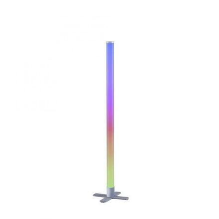 LEUCHTEN DIREKT is JUST LIGHT LED stojací svítidlo, stříbrná barva, ideální párty osvětlení, RGB, stmívatelné, dálkový ovladač RGB