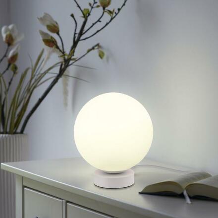 JUST LIGHT LED stolní lampa, koule, bílé, Smarthome, stmívatelné, dálkový ovladač s aplikací Tuya RGB, 2700-5000K