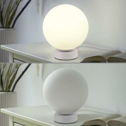JUST LIGHT LED stolní lampa, koule, bílé, Smarthome, stmívatelné, dálkový ovladač s aplikací Tuya RGB, 2700-5000K