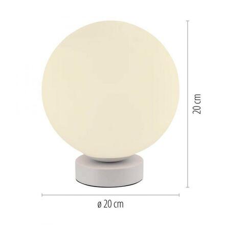 JUST LIGHT LED stolní lampa, koule, bílé, Smarthome, stmívatelné, dálkový ovladač s aplikací Tuya RGB, 2700-5000K