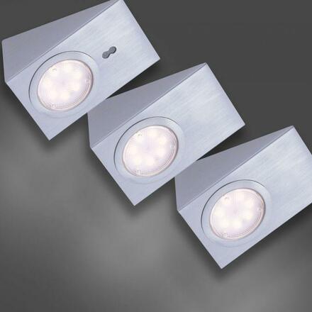 LEUCHTEN DIREKT is JUST LIGHT LED skříňkové svítidlo, ocel, 3-ramenné, klínovité, moderní 3000K 84111-55-3