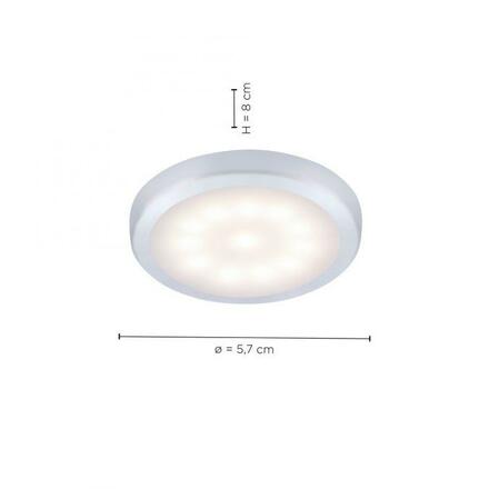 LEUCHTEN DIREKT is JUST LIGHT LED skříňková svítidla 3ks sada, vč. kabeláže, stříbrná 3000K