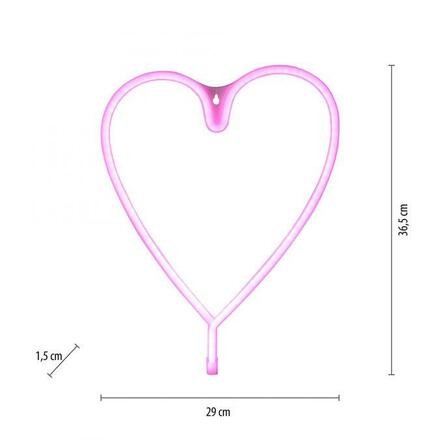 LEUCHTEN DIREKT is JUST LIGHT LED nástěnné svítidlo růžová, srdce, USB, šňůrový vypínač, dekorativní LD 85020-87