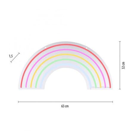 LEUCHTEN DIREKT is JUST LIGHT LED nástěnné svítidlo motiv duhy vícebarevné USB šňůrový vypínač dekorativní LD 85024-70