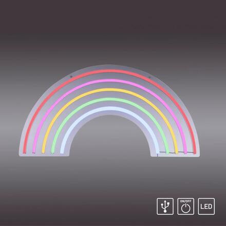 LEUCHTEN DIREKT is JUST LIGHT LED nástěnné svítidlo motiv duhy vícebarevné USB šňůrový vypínač dekorativní LD 85024-70