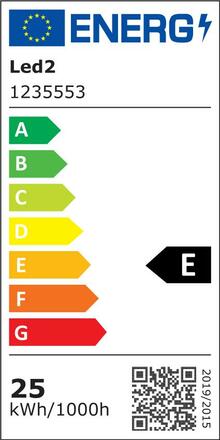 LED2 1235553 KAPA ON 19, B 25W 3000K/3500K/4000K stropní černá