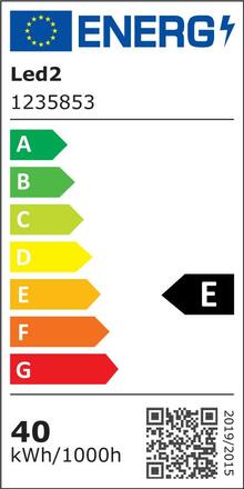 LED2 1235853 NOLI 120 P, B 40W 3CCT 3000K/3500K/4000K stropní černá