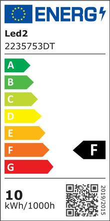 LED2 2235753DT ZENO, B TRIAC DIM 10W 3000K/4000K/5000K zápustná černá