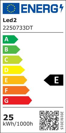 LED2 2250733DT ZETA L, B DIM 25W 3000K zápustné černé