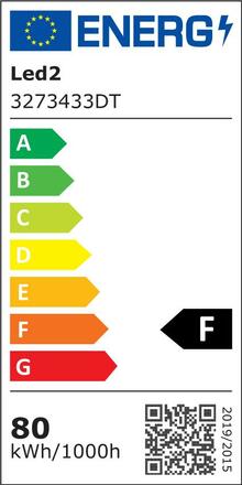 LED2 3273433DT CIRCLE 100 P-Z, B TRIAC DIM 80W 3000K závěsná černá