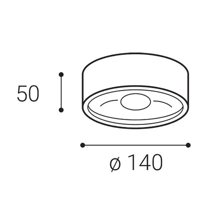 LED2 1110131DT Stropní svítidlo PUCK TRIAC 8W 3000K bílá