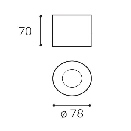 LED2 TINY, W 8W STROPNÍ BÍLÉ 1110931
