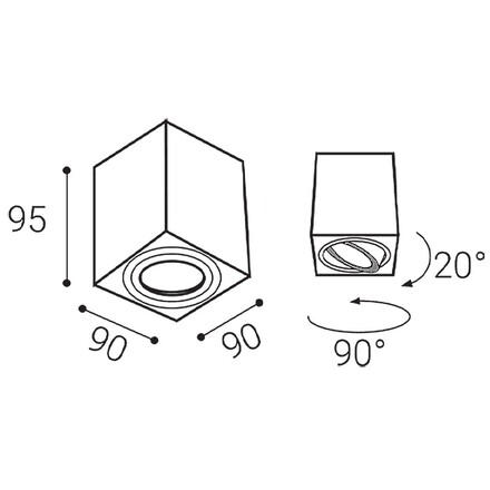 LED2 BOX, W STROPNÍ BÍLÉ 1160131