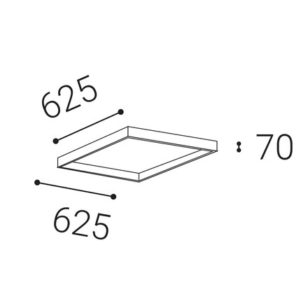 LED2 1229601 LENA 62 SURFACE KIT bílá